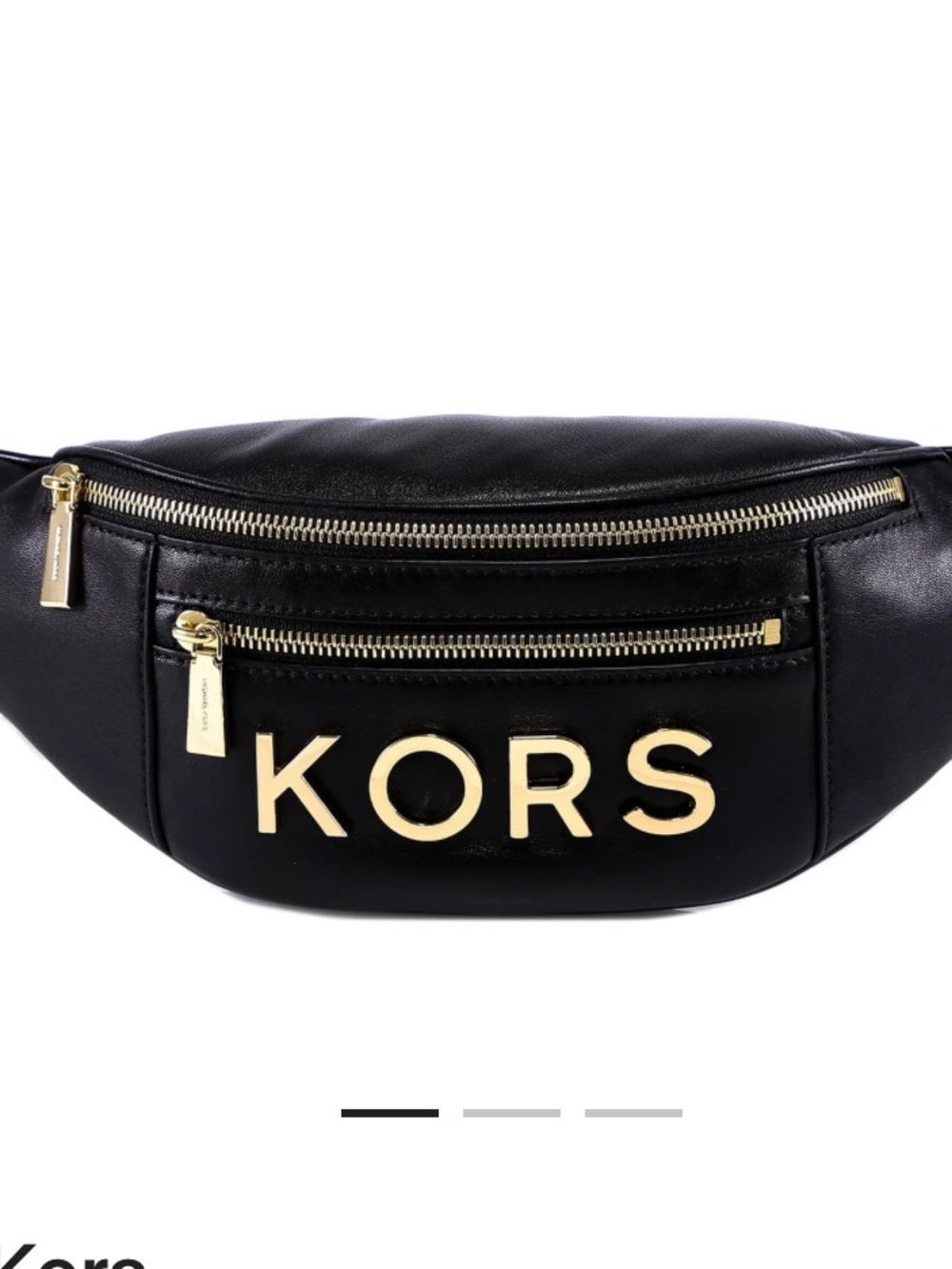Michael Kors Black Leather Belt Bag